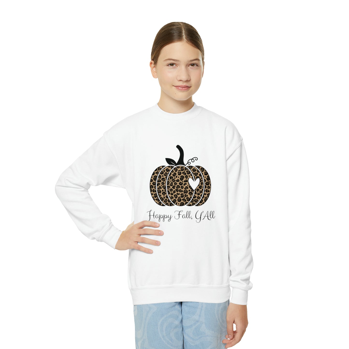 Happy Fall Y’all Youth Crewneck Sweatshirt