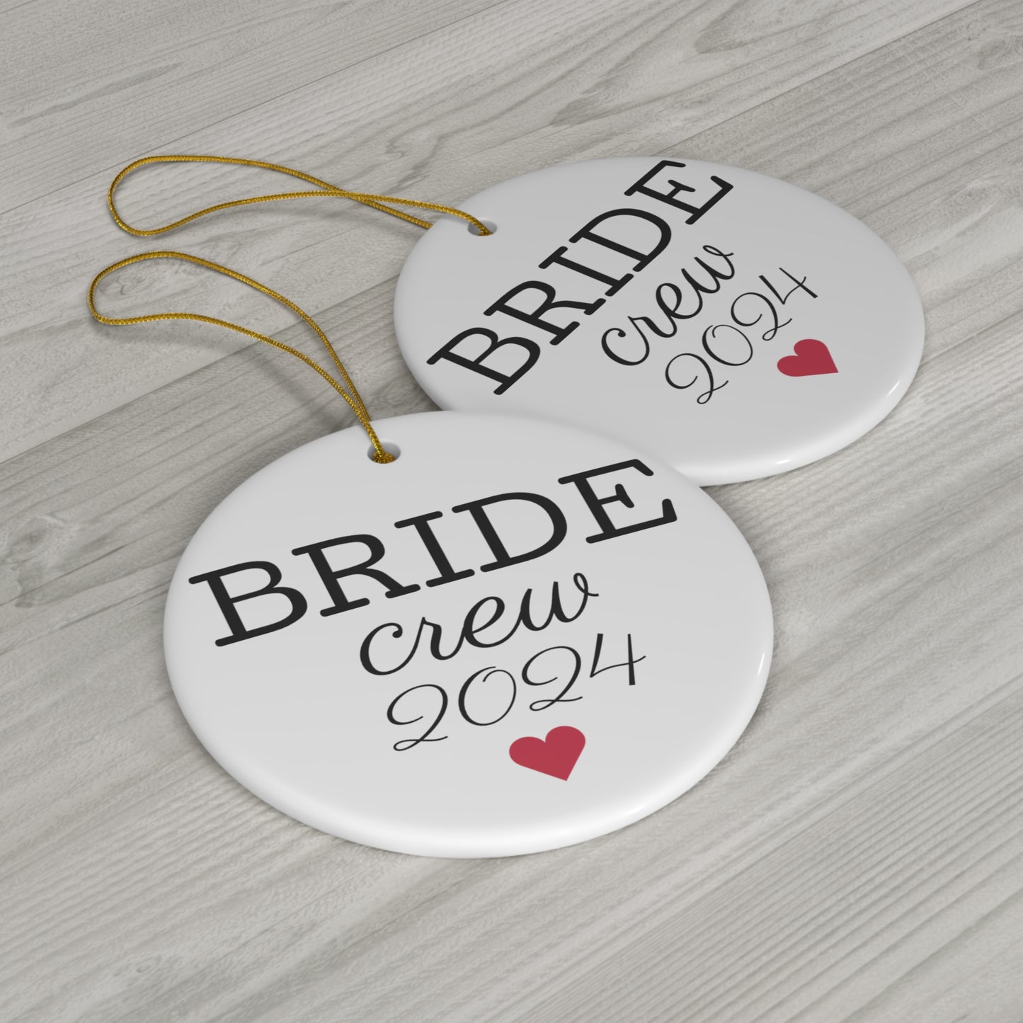 Bride Crew 2024 Ceramic Ornament, 1-Pc