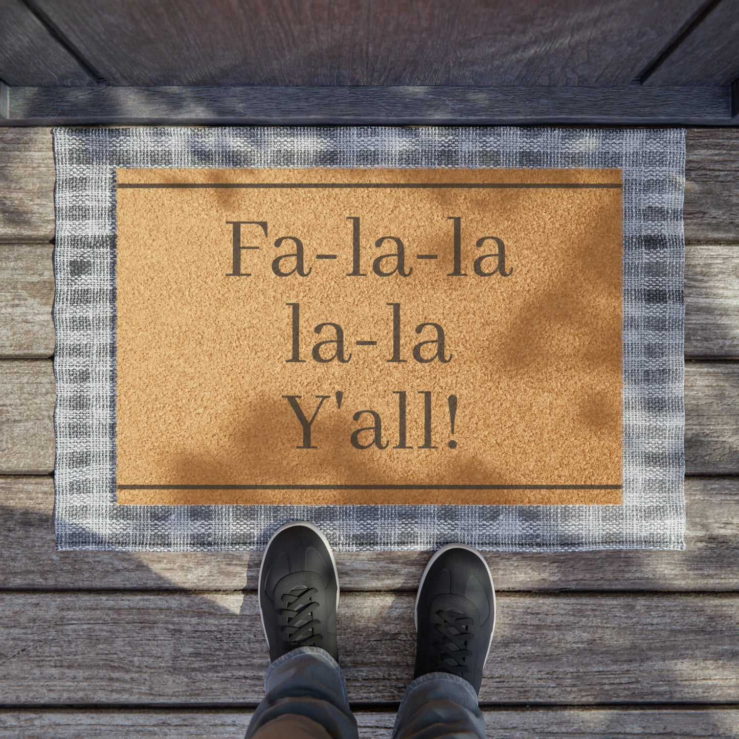 Fa-la-la-la-la Y’all! Christmas Doormat