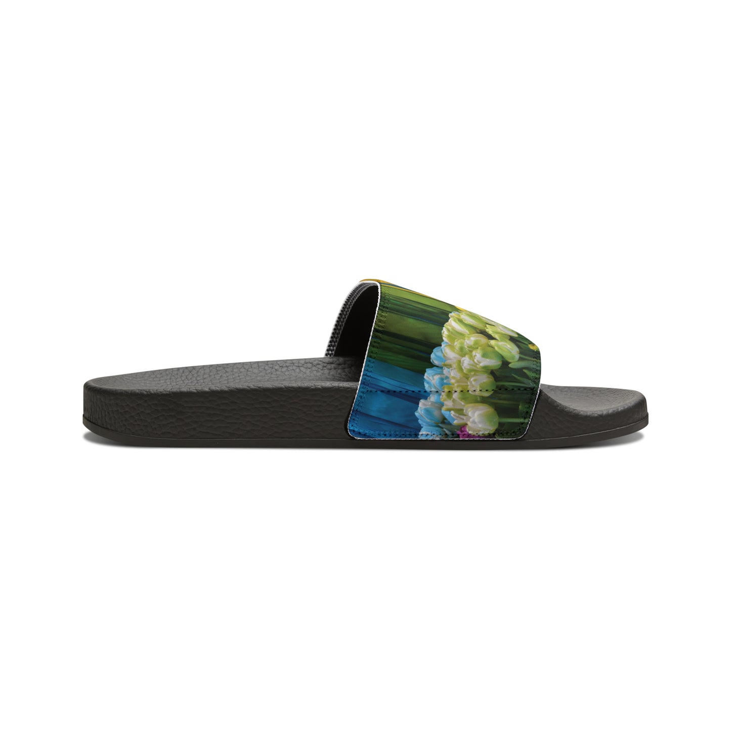 Women's Rainbow Flower PU Slide Sandals