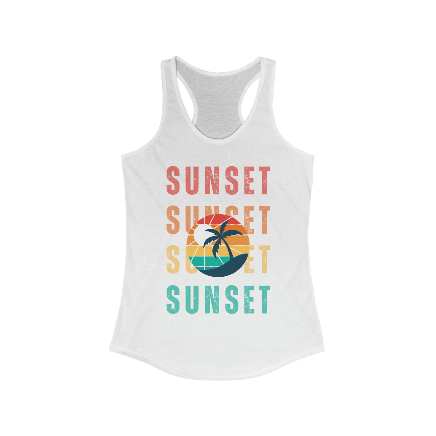 Women's Retro Sunset Racerback Tank