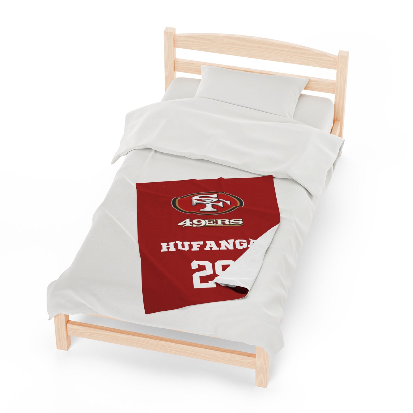 Special Custom Item: SF 49ERS HUFANGA #29 | Velveteen Plush Blanket