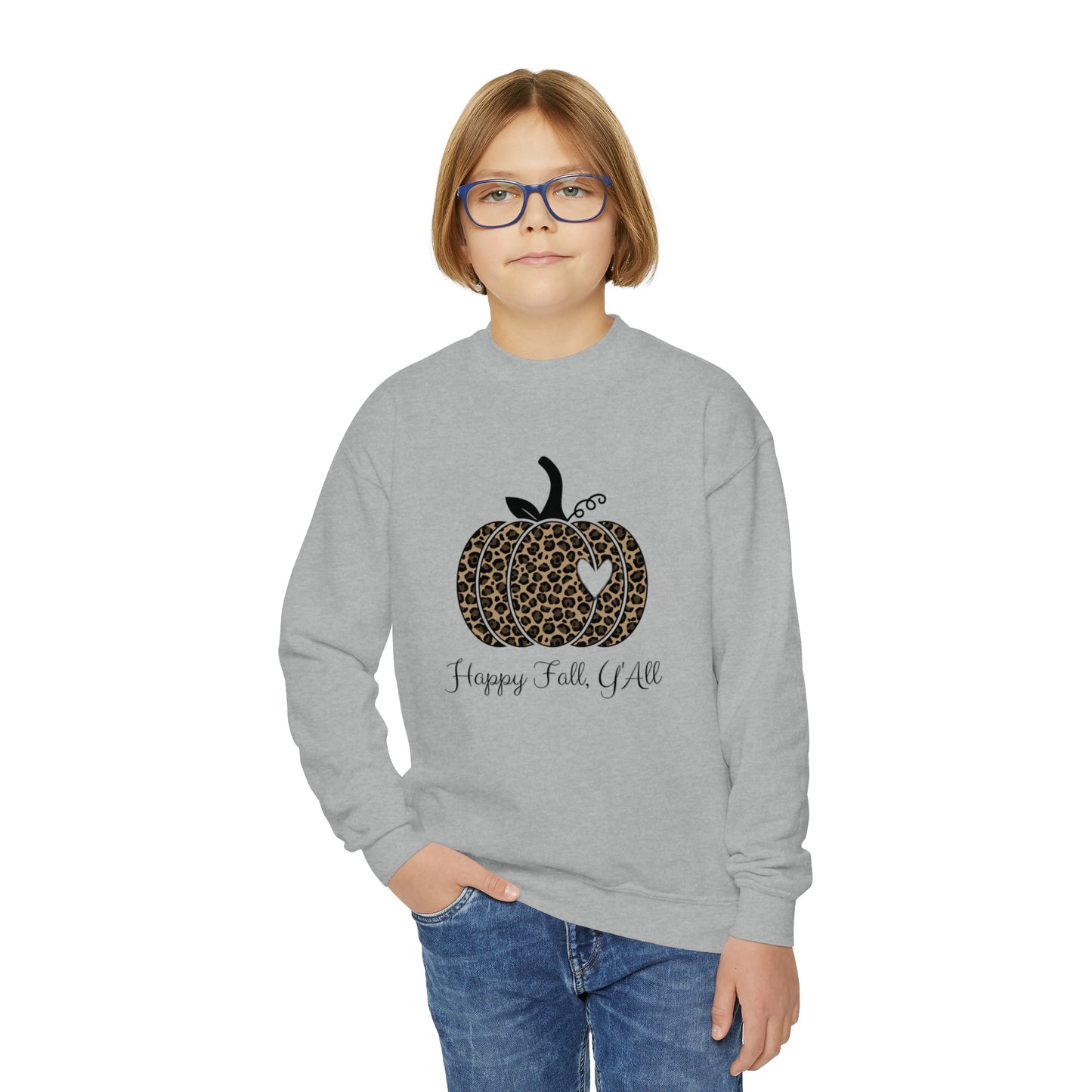 Happy Fall Y’all Youth Crewneck Sweatshirt