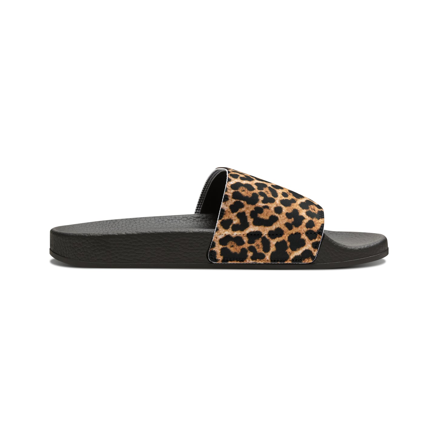 Women's Leopard Print PU Slide Sandals