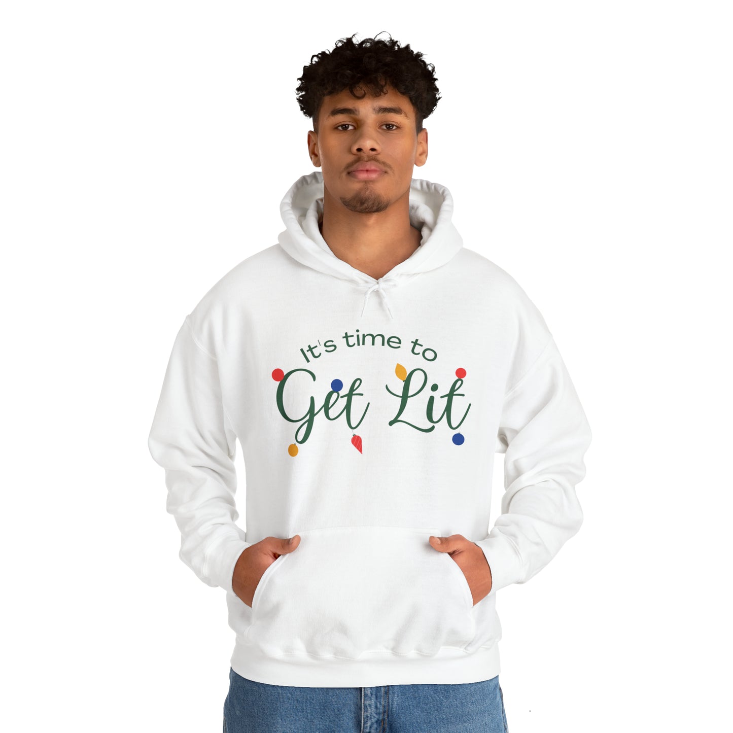 Let’s Get Lit Christmas Unisex Hooded Sweatshirt