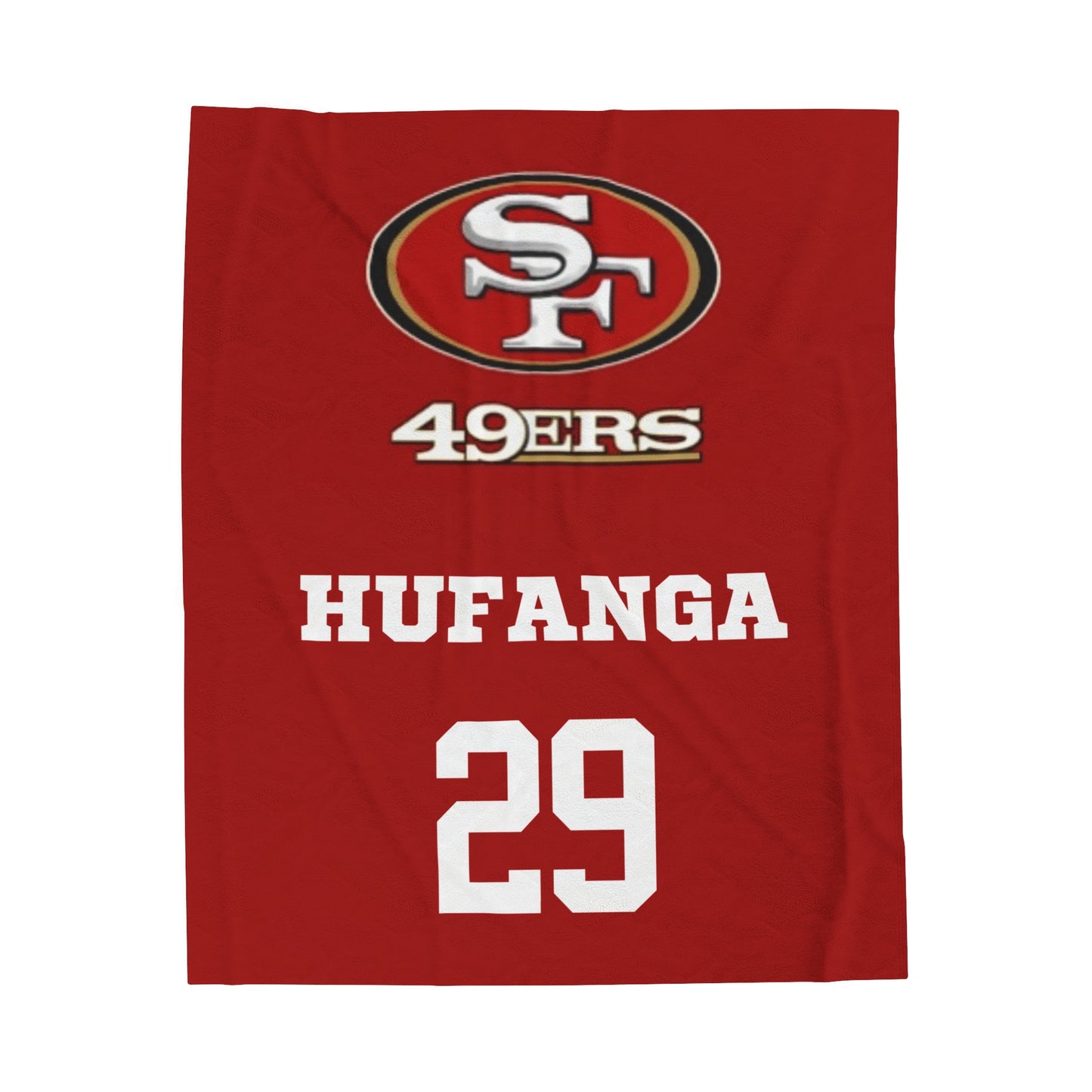 Special Custom Item: SF 49ERS HUFANGA #29 | Velveteen Plush Blanket