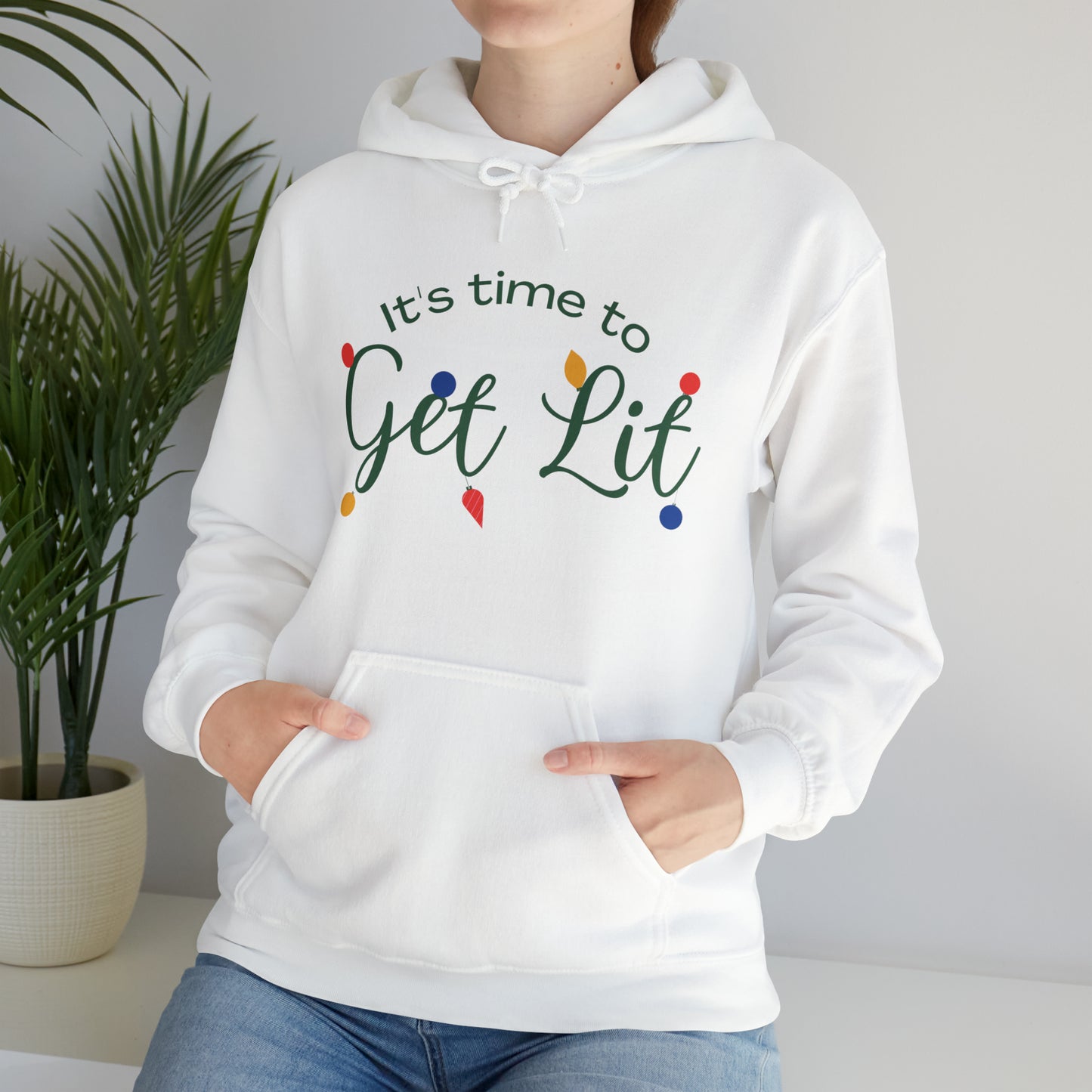 Let’s Get Lit Christmas Unisex Hooded Sweatshirt