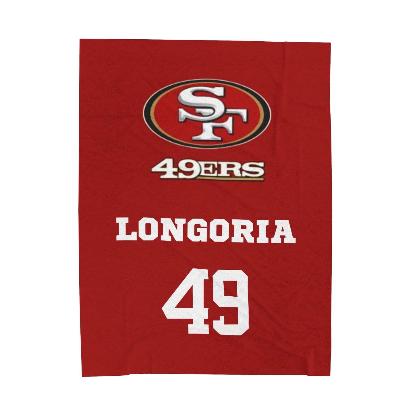 Special Custom Item: SF 49ERS LONGORIA #49 | Velveteen Plush Blanket