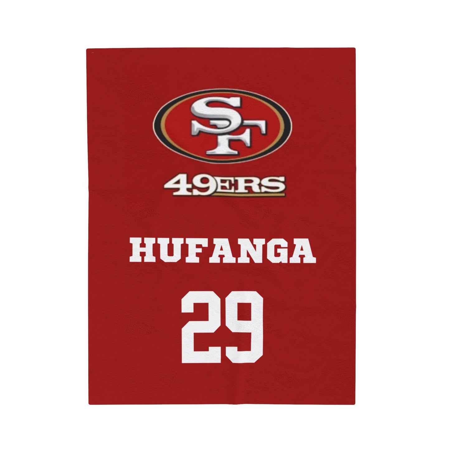 Special Custom Item: SF 49ERS HUFANGA #29 | Velveteen Plush Blanket