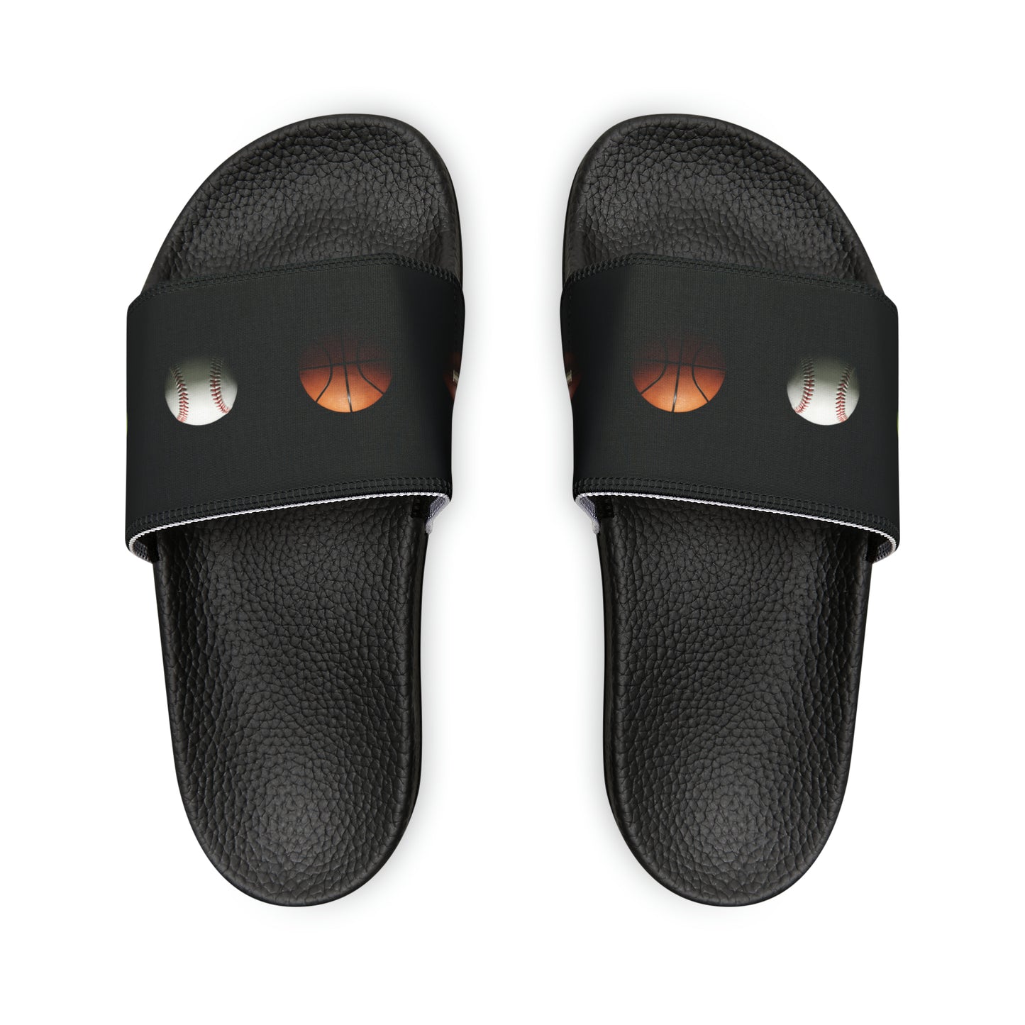 Men's Sports Balls PU Slide Sandals