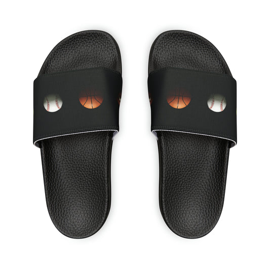 Men's Sports Balls PU Slide Sandals