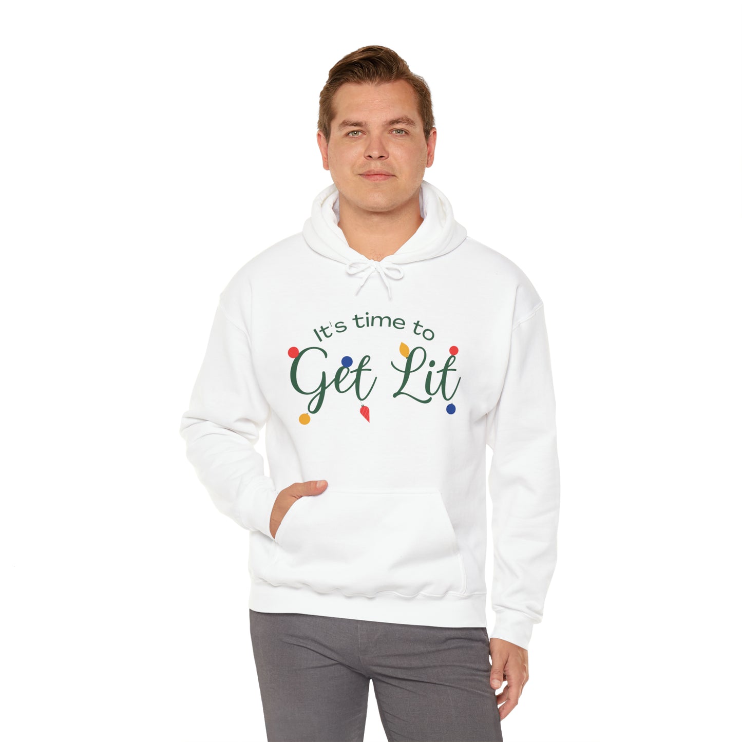 Let’s Get Lit Christmas Unisex Hooded Sweatshirt