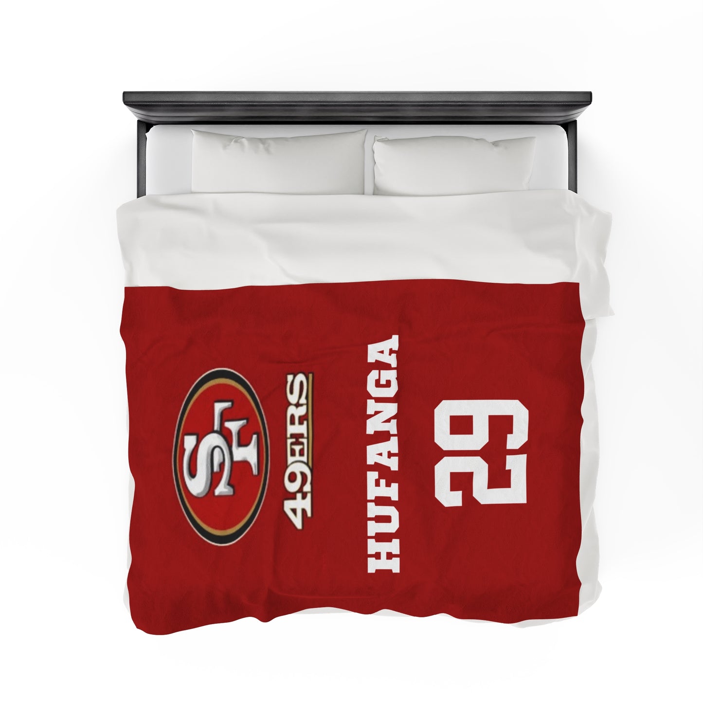 Special Custom Item: SF 49ERS HUFANGA #29 | Velveteen Plush Blanket