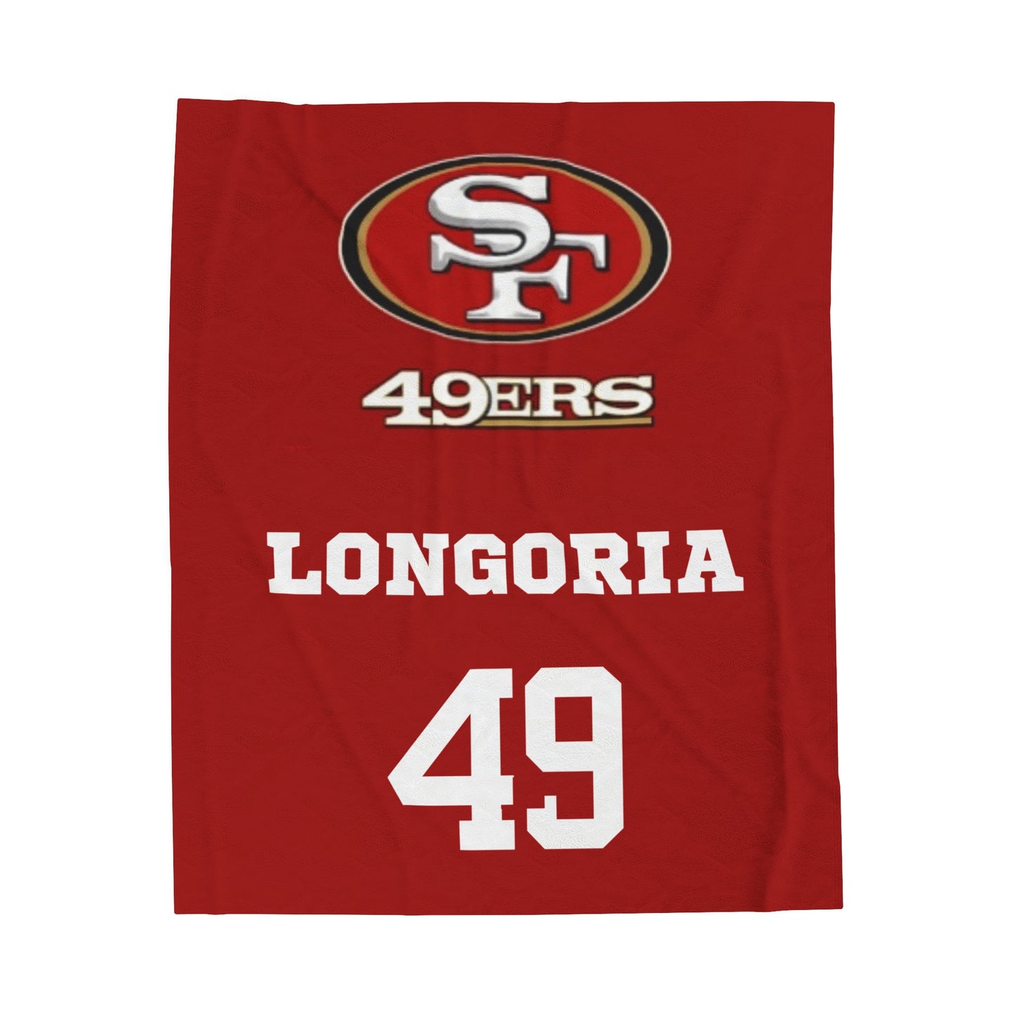 Special Custom Item: SF 49ERS LONGORIA #49 | Velveteen Plush Blanket