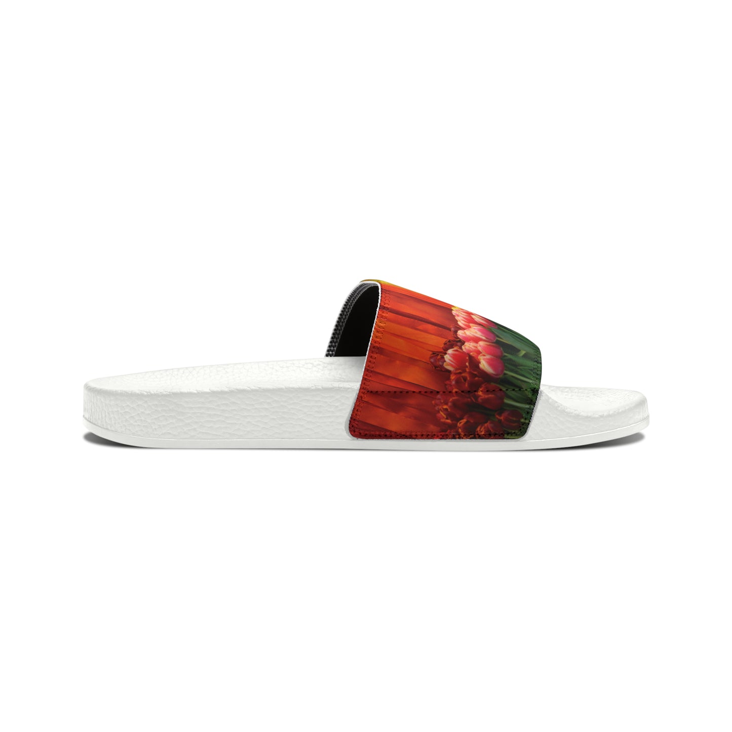 Women's Rainbow Flower PU Slide Sandals