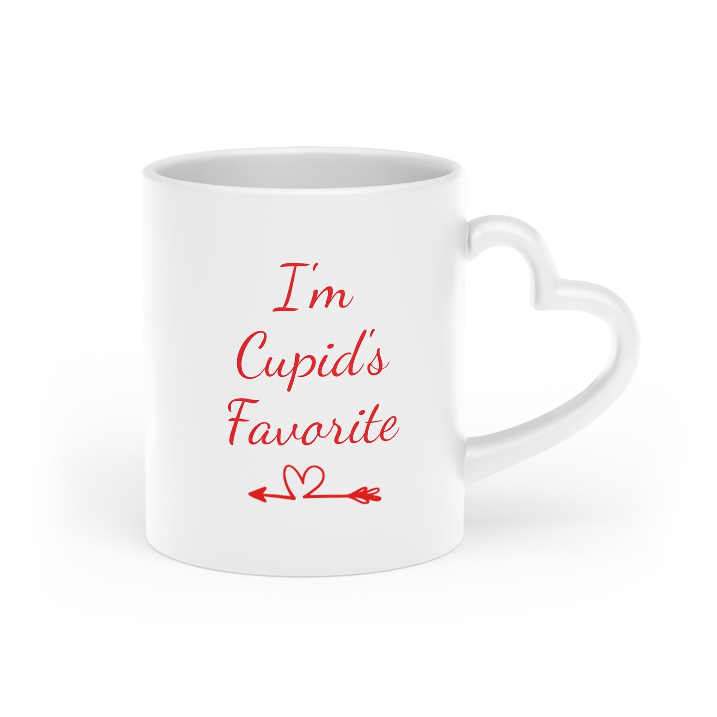 I’m Cupid’s Favorite Heart-Shaped Mug