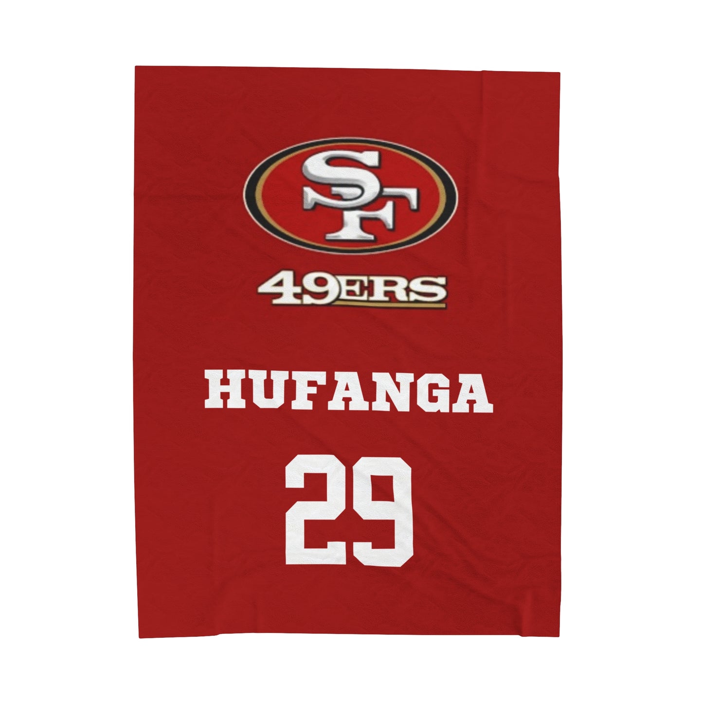 Special Custom Item: SF 49ERS HUFANGA #29 | Velveteen Plush Blanket