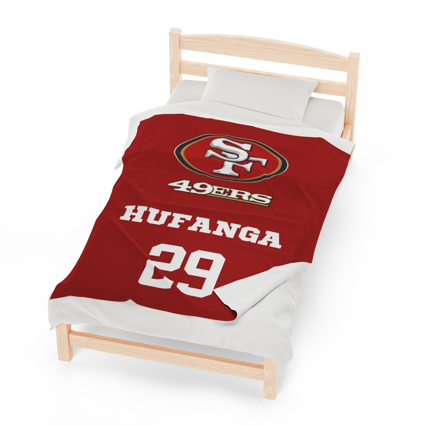 Special Custom Item: SF 49ERS HUFANGA #29 | Velveteen Plush Blanket