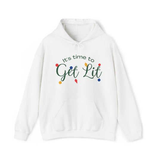 Let’s Get Lit Christmas Unisex Hooded Sweatshirt