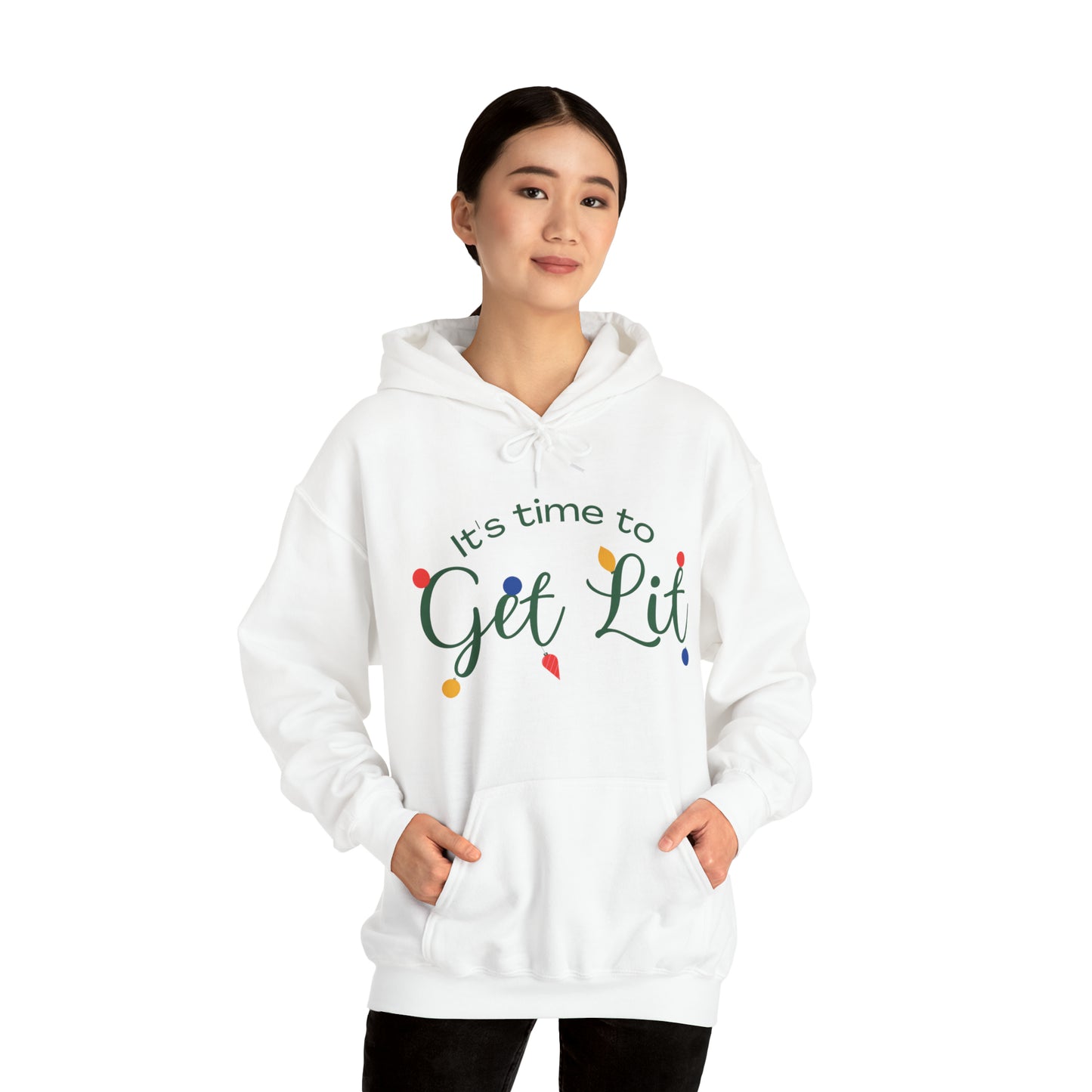 Let’s Get Lit Christmas Unisex Hooded Sweatshirt