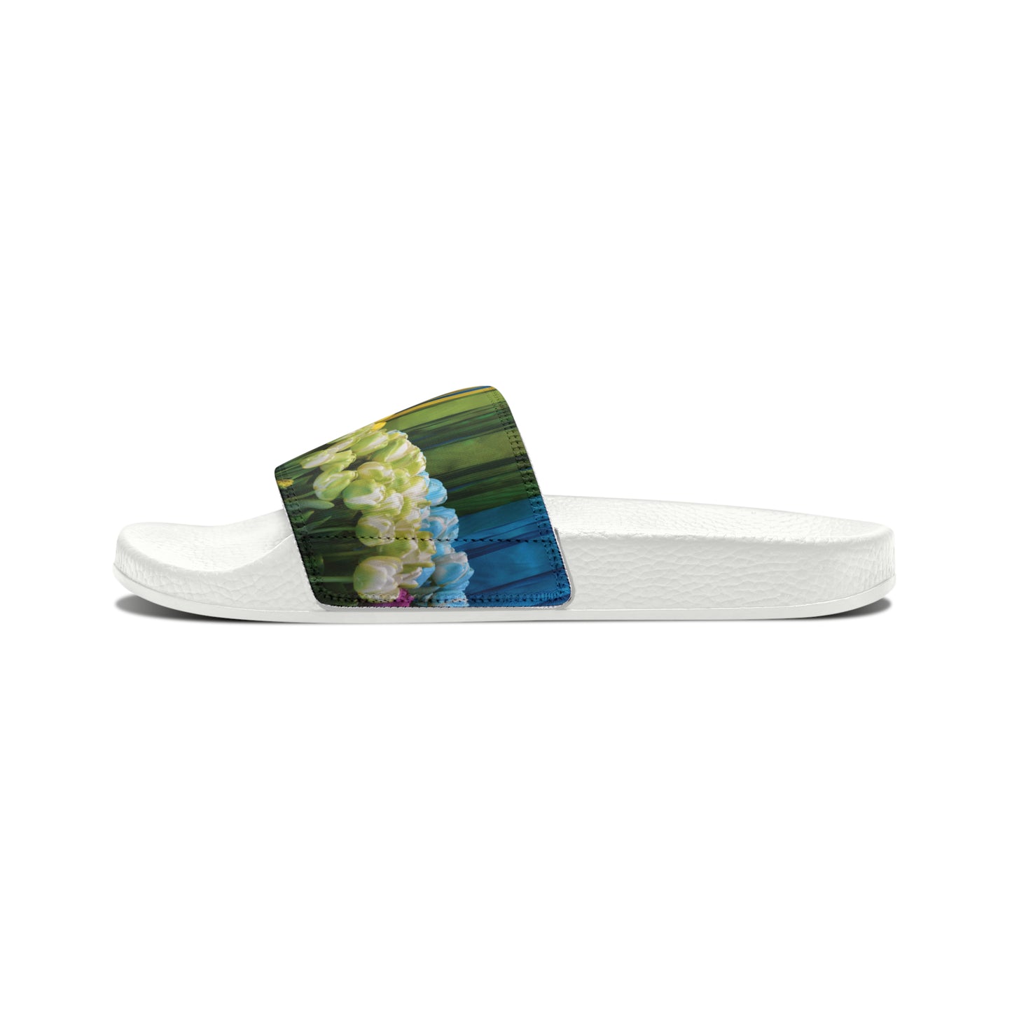 Women's Rainbow Flower PU Slide Sandals