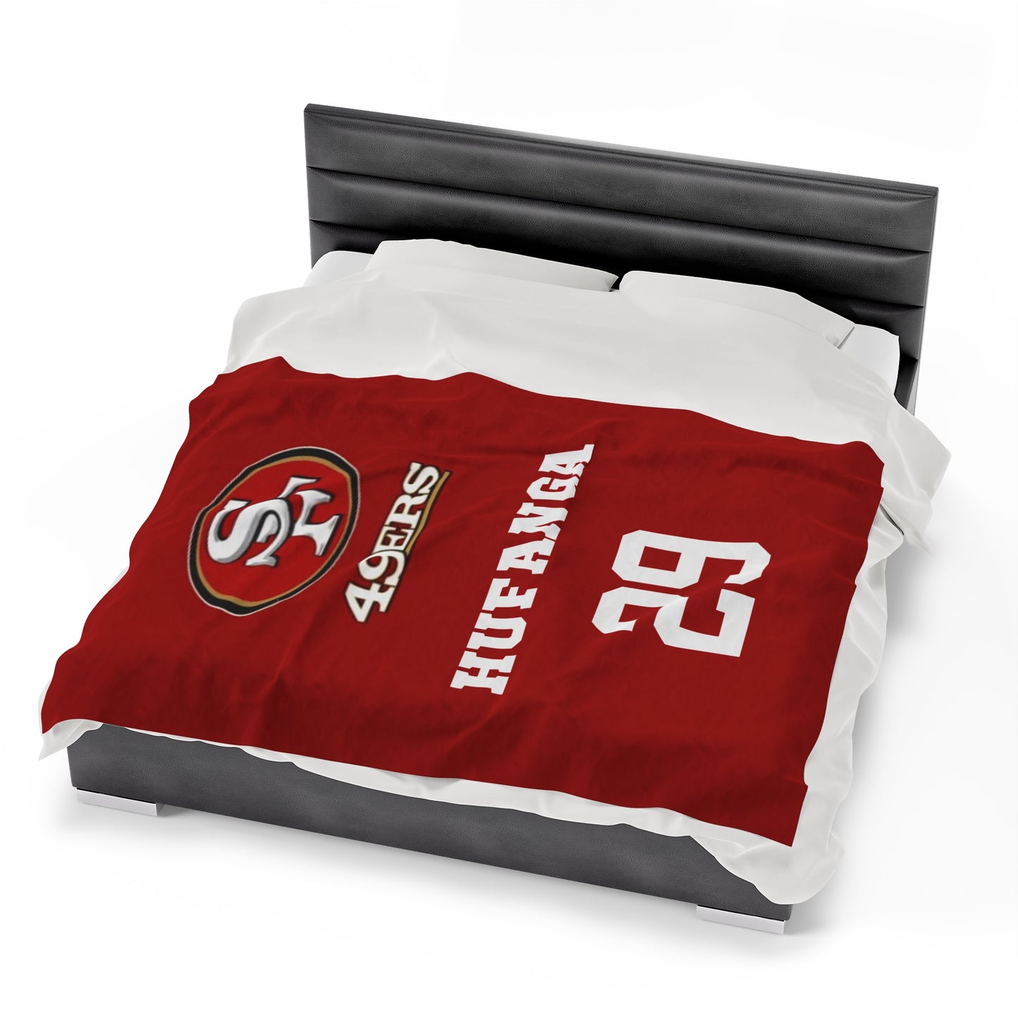 Special Custom Item: SF 49ERS HUFANGA #29 | Velveteen Plush Blanket