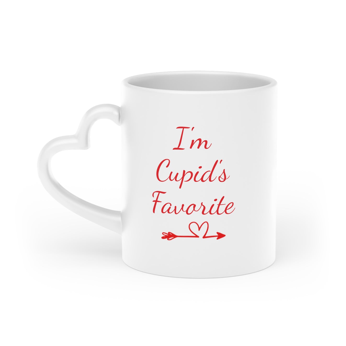 I’m Cupid’s Favorite Heart-Shaped Mug