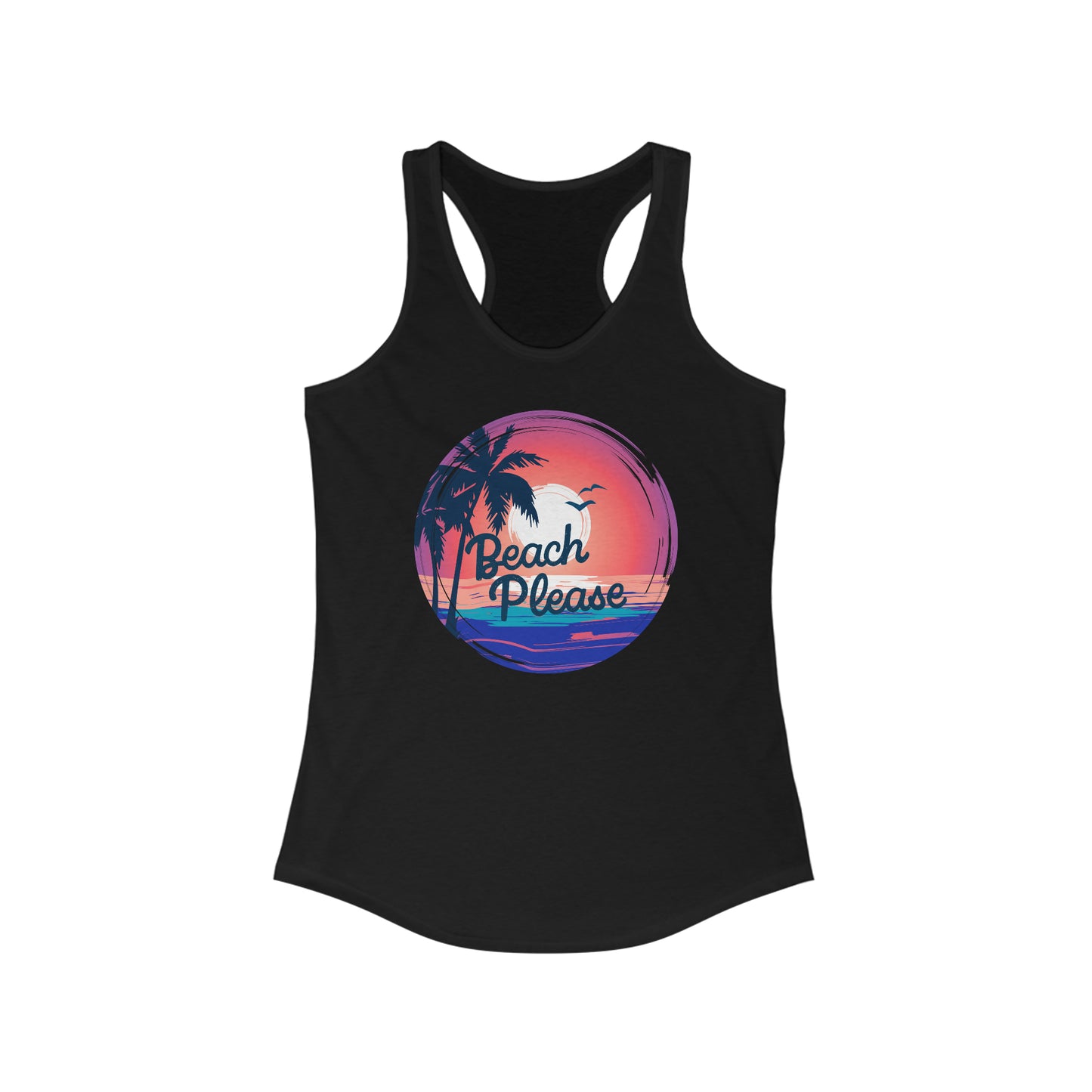 Women's Beach Please Racerback Tank