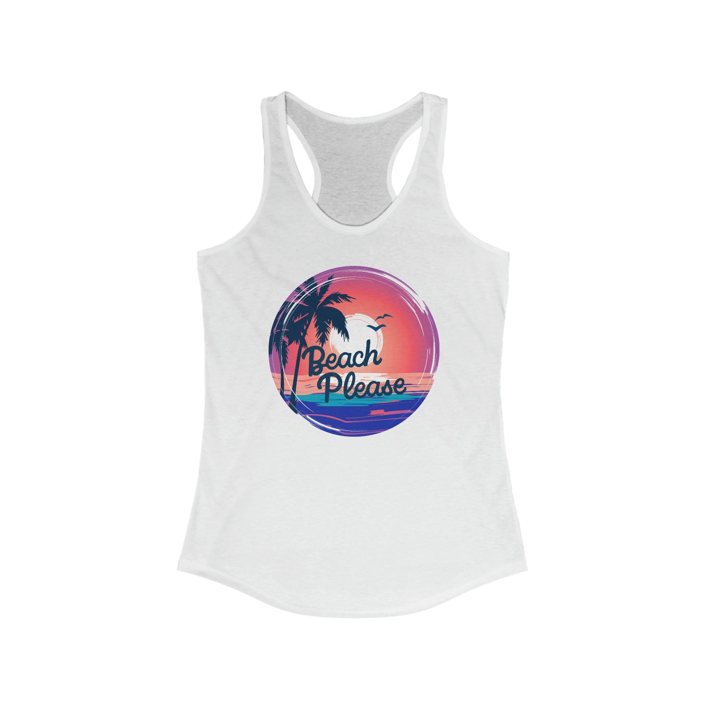 Women's Beach Please Racerback Tank