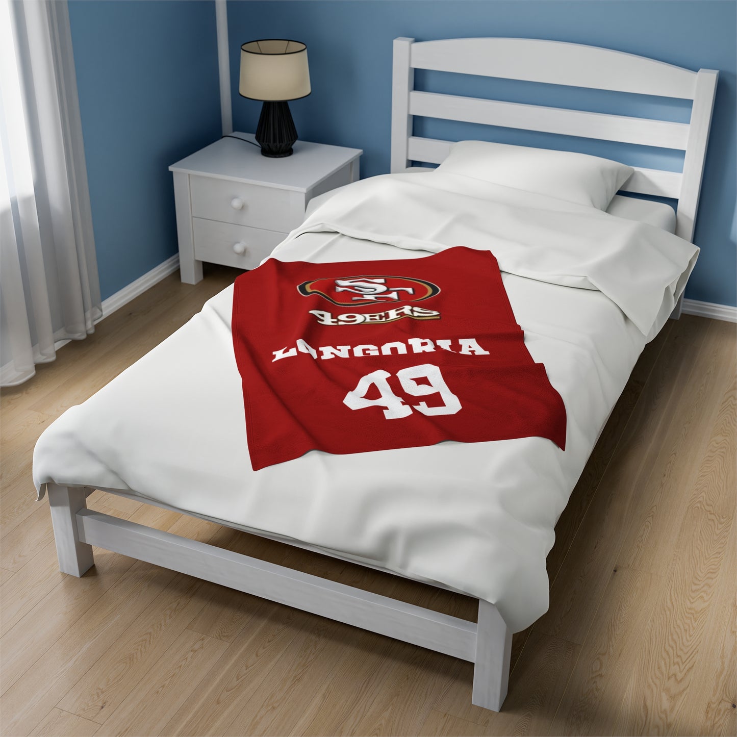 Special Custom Item: SF 49ERS LONGORIA #49 | Velveteen Plush Blanket