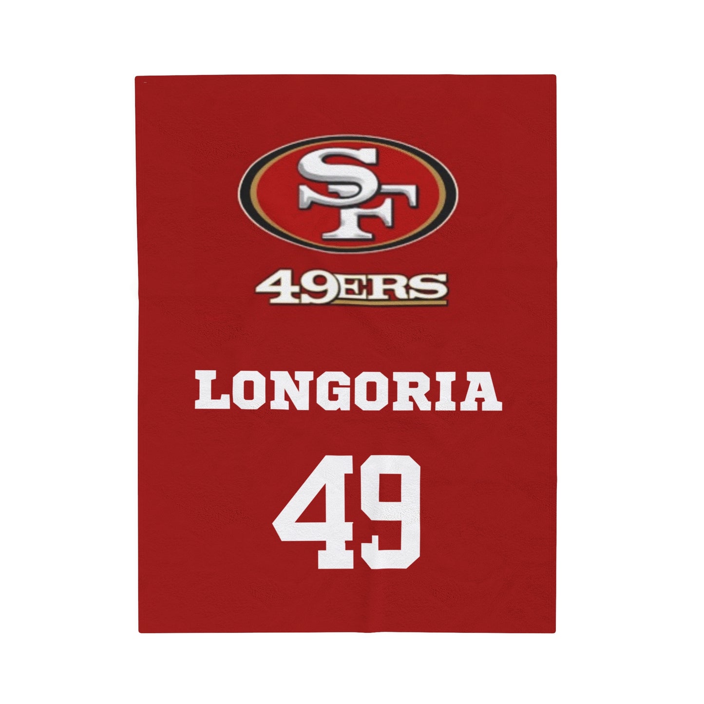 Special Custom Item: SF 49ERS LONGORIA #49 | Velveteen Plush Blanket