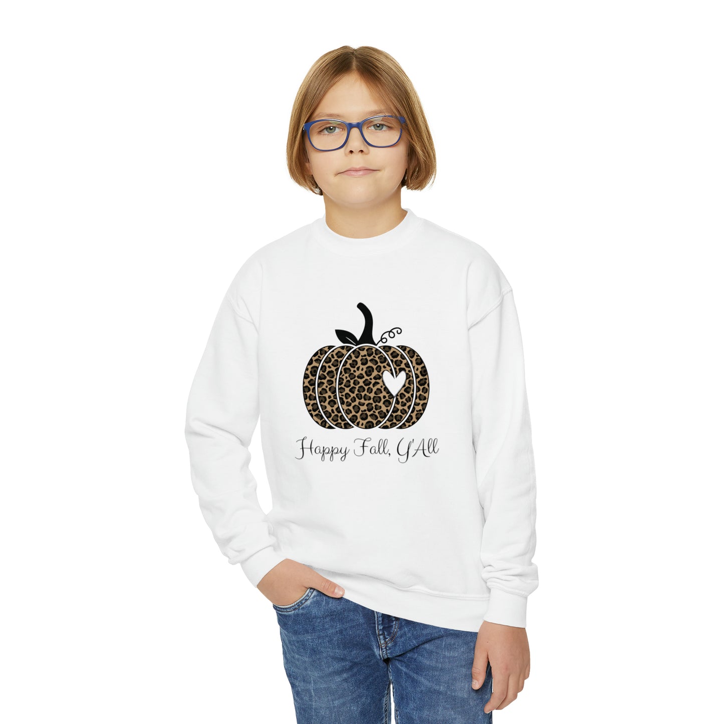 Happy Fall Y’all Youth Crewneck Sweatshirt