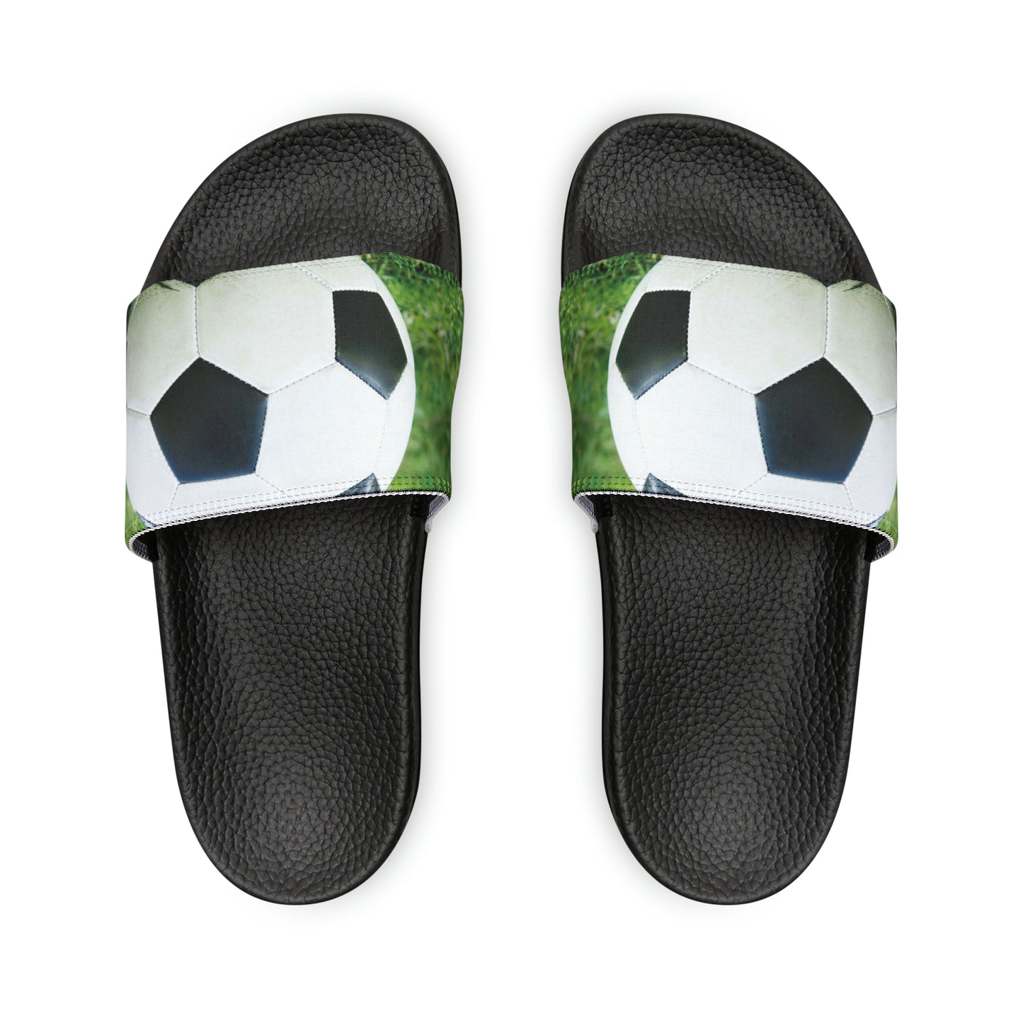 Men's Soccer Ball PU Slide Sandals