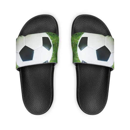 Men's Soccer Ball PU Slide Sandals