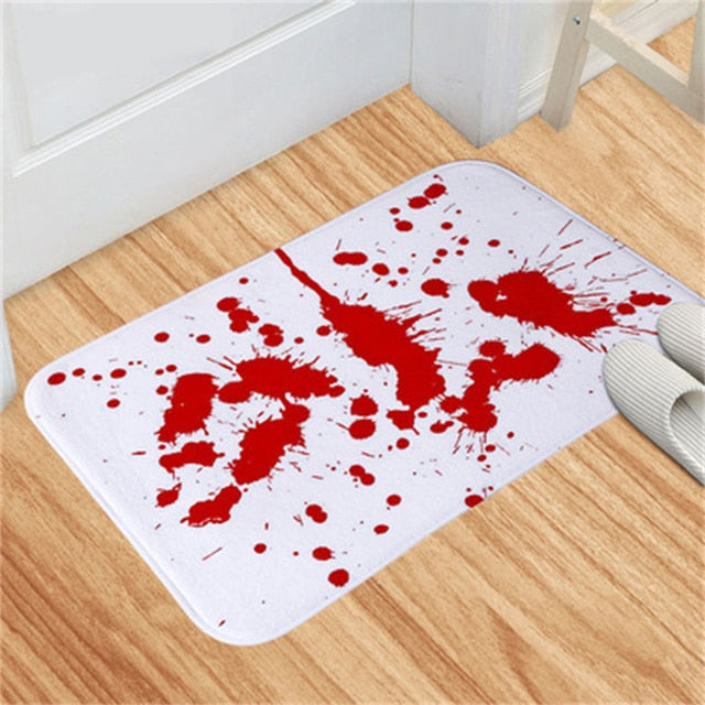 Halloween Blood Footprint Floor Mat