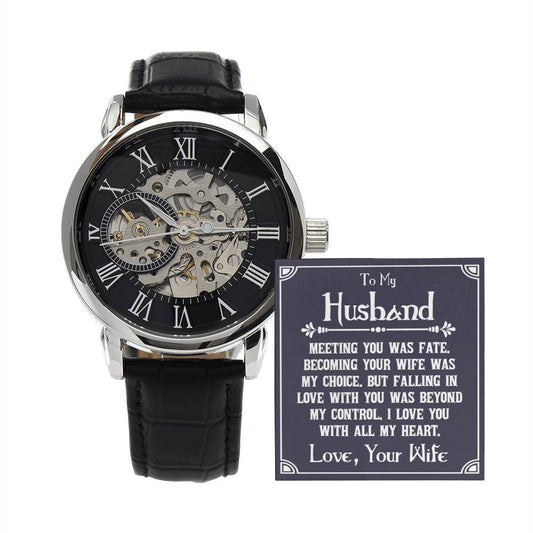 To My Husband | Men's Openwork Watch