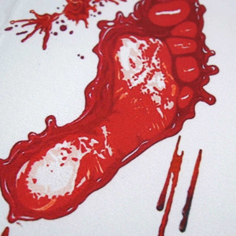 Halloween Blood Footprint Floor Mat