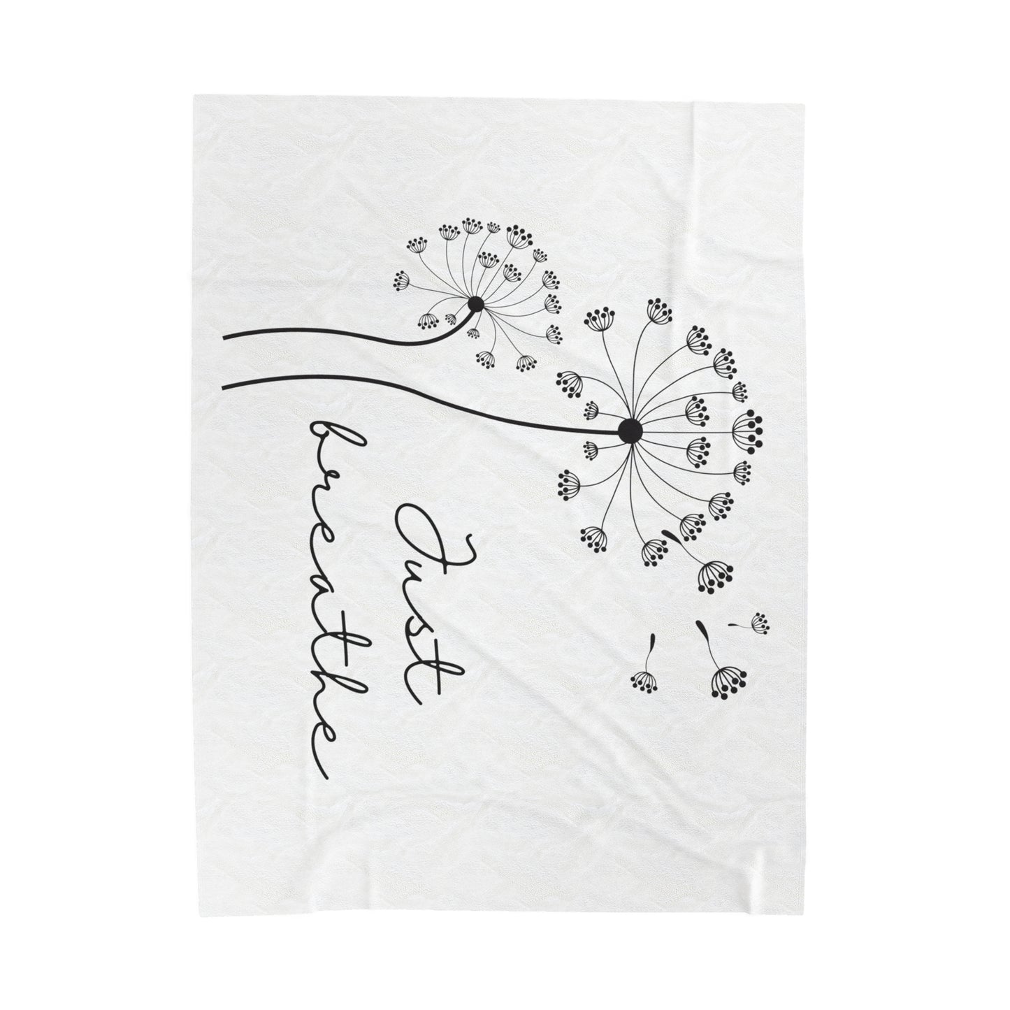 Just Breathe Dandelion | Velveteen Plush Blanket