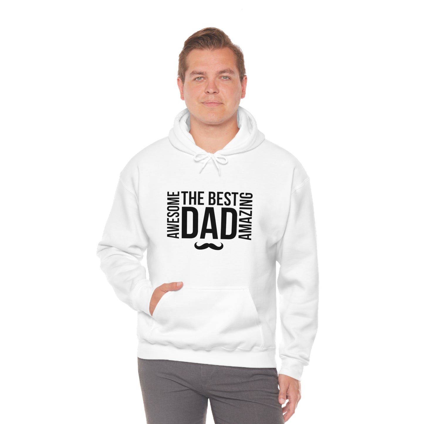 Awesome Best Amazing Dad | Unisex Heavy Blend™ Hooded Sweatshirt