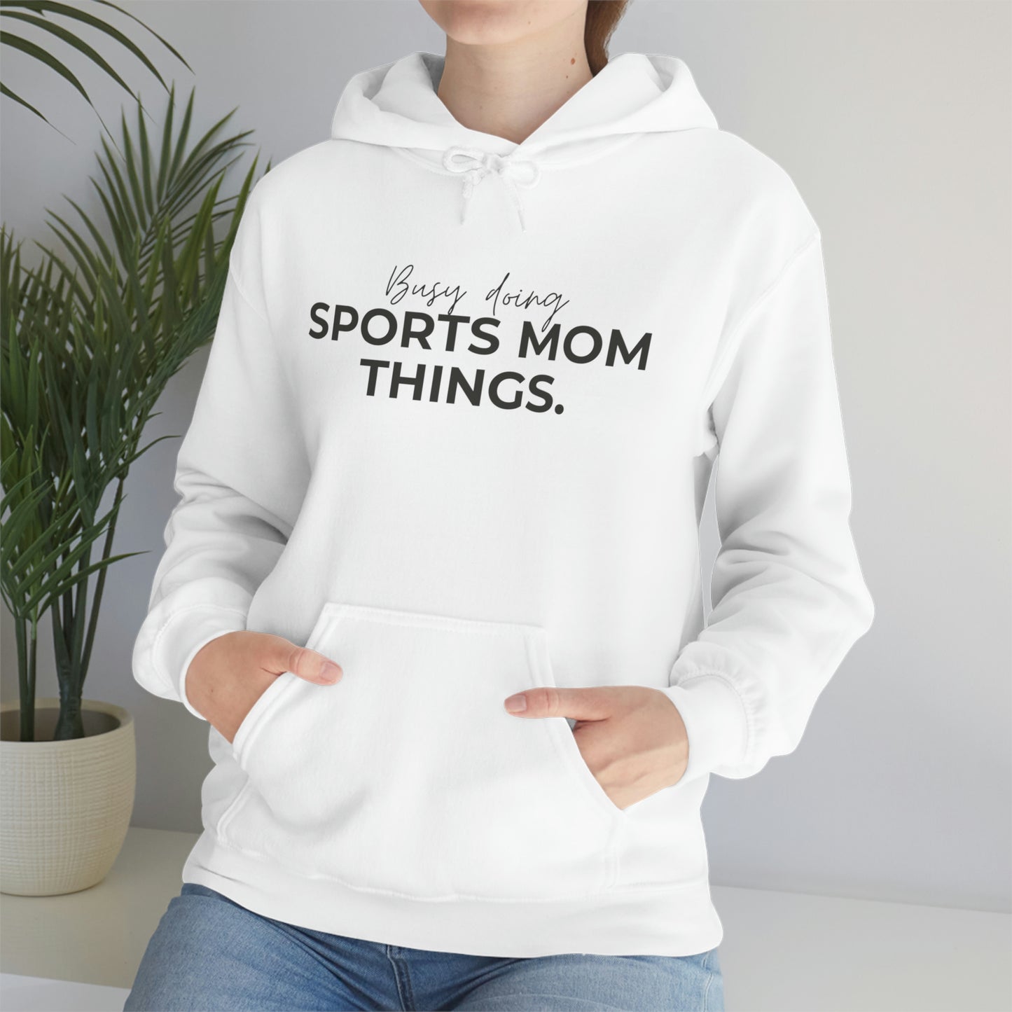 Busy Doing Sports Mom Things | Unisex Heavy Blend™ Hooded Sweatshirt