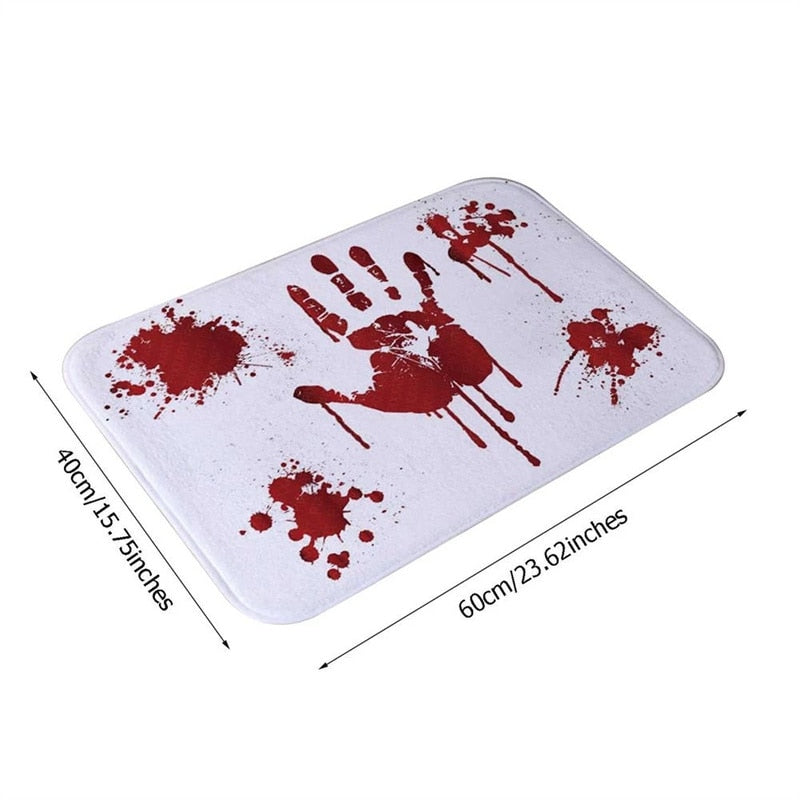 Halloween Blood Footprint Floor Mat