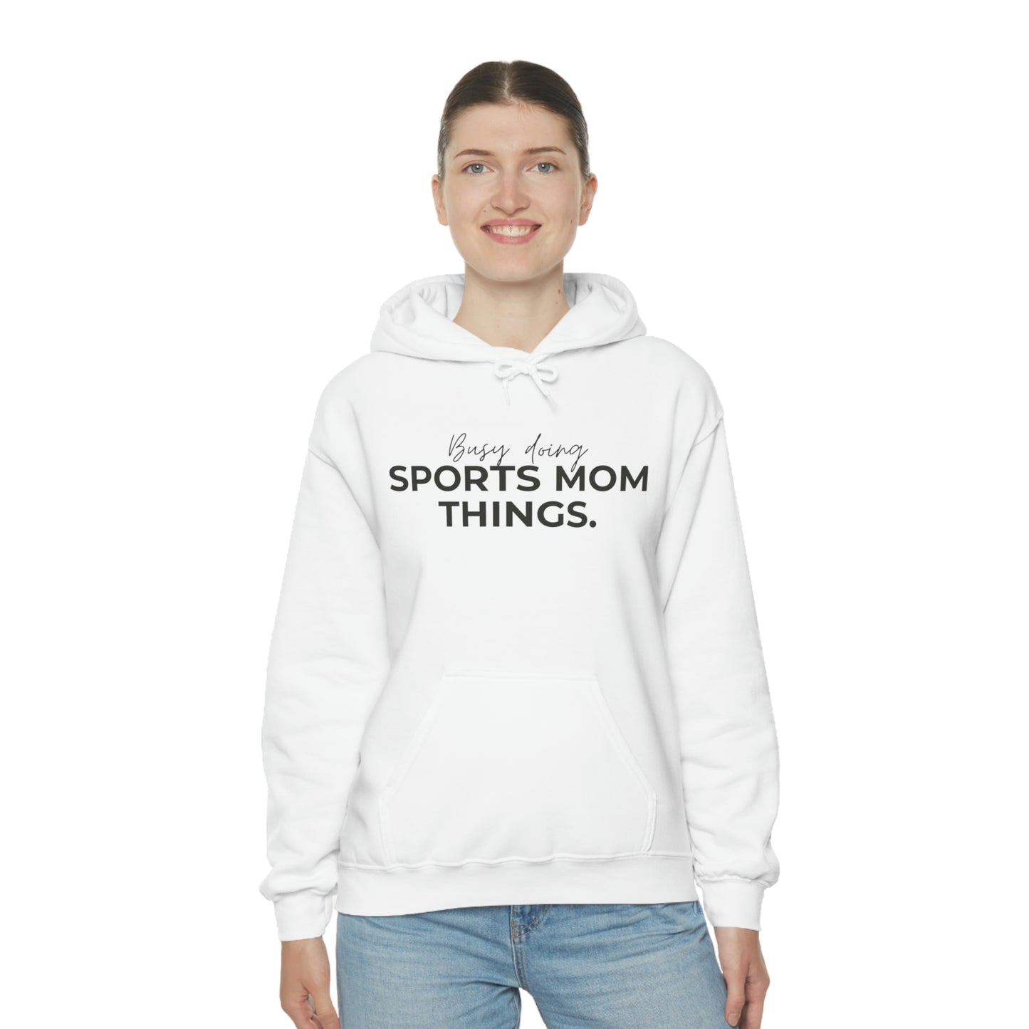 Busy Doing Sports Mom Things | Unisex Heavy Blend™ Hooded Sweatshirt