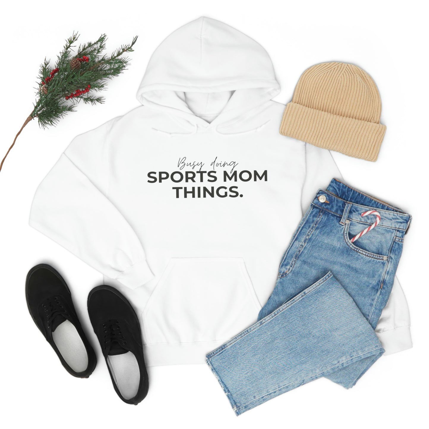 Busy Doing Sports Mom Things | Unisex Heavy Blend™ Hooded Sweatshirt