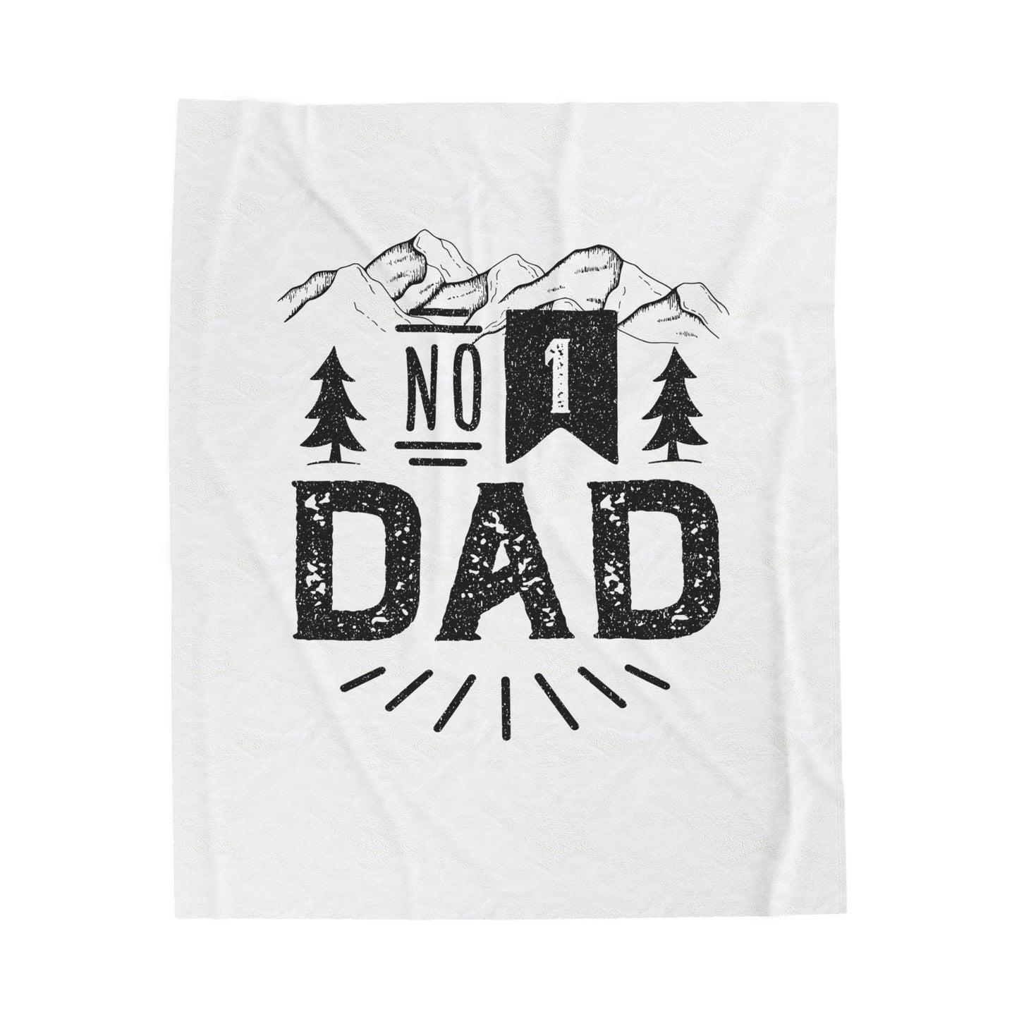 No 1 Dad Velveteen Plush Blanket