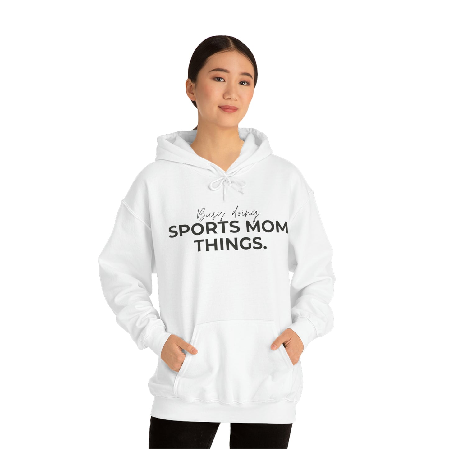 Busy Doing Sports Mom Things | Unisex Heavy Blend™ Hooded Sweatshirt