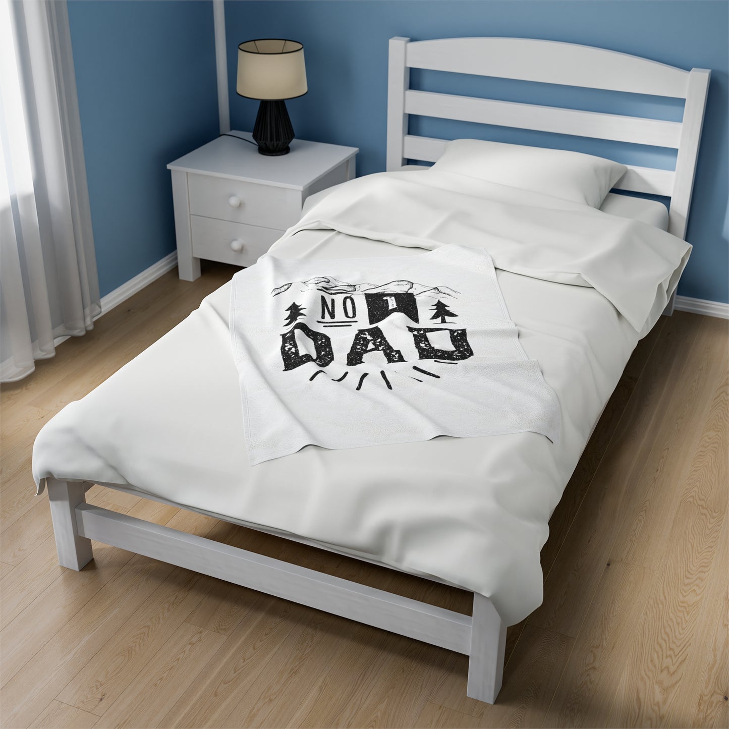 No 1 Dad Velveteen Plush Blanket