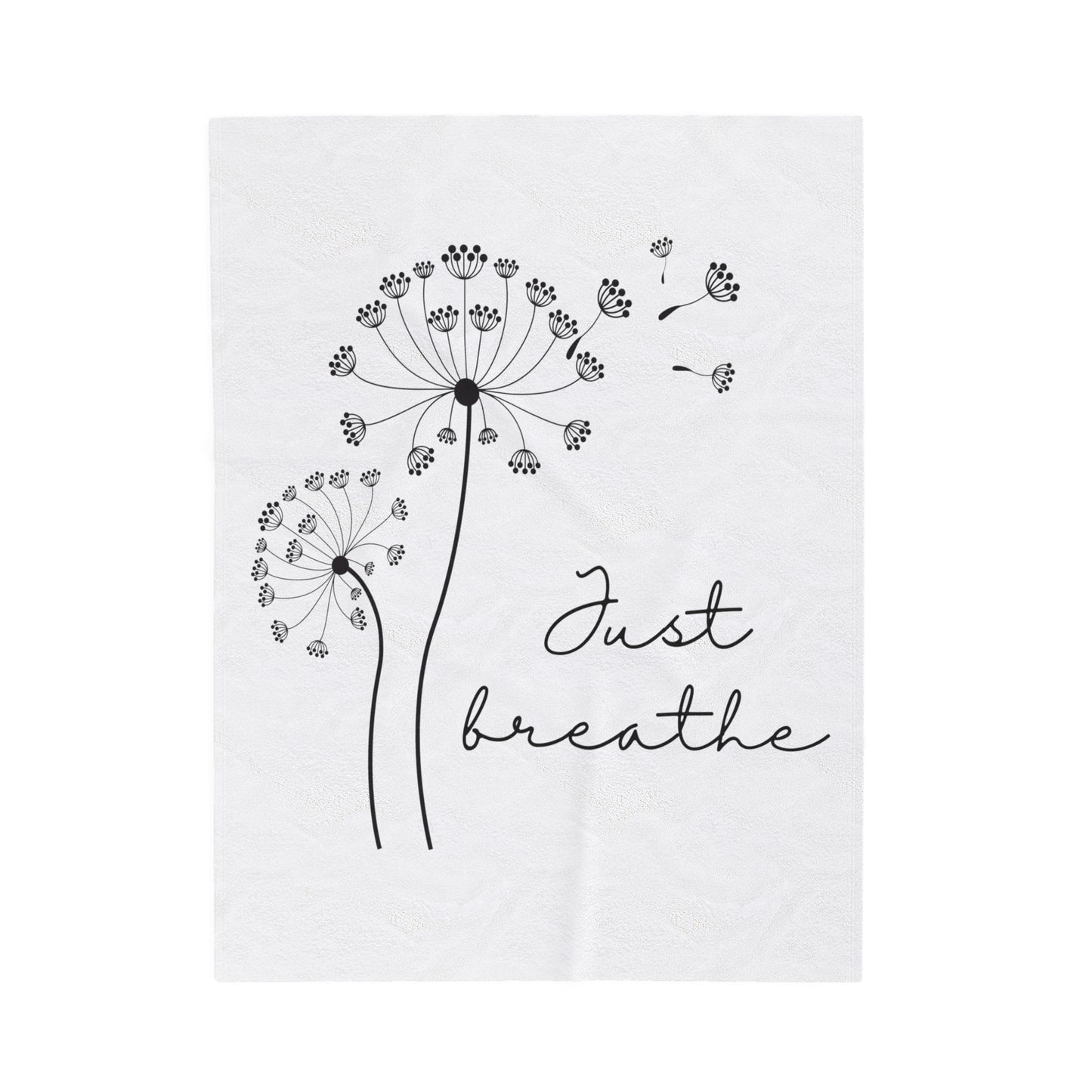 Just Breathe Dandelion | Velveteen Plush Blanket