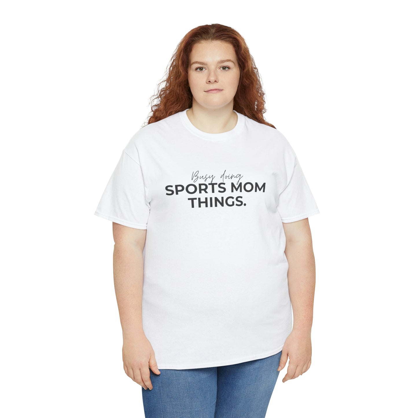 Busy Doing Sports Mom Things Cotton Tee