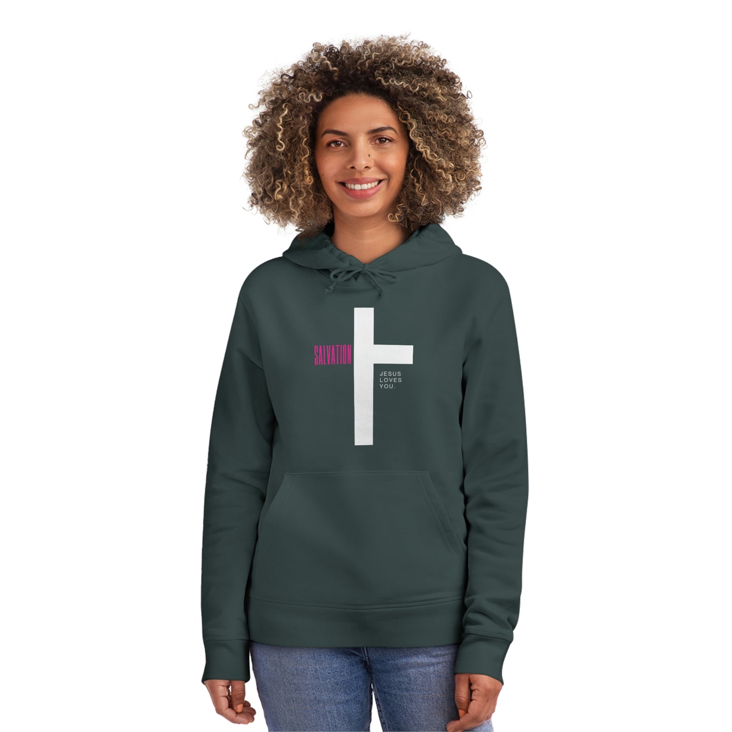 Women’s Drummer Hoodie - Salvation Jesus Loves You